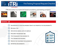 Fire Testing Proposal Request Checklist